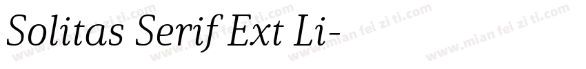 Solitas Serif Ext Li字体转换